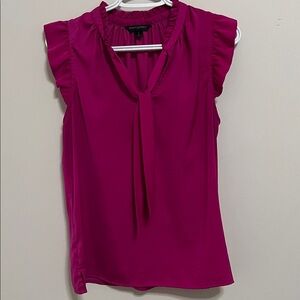 Banana Republic Fuchsia Ruffle Sleeve Blouse